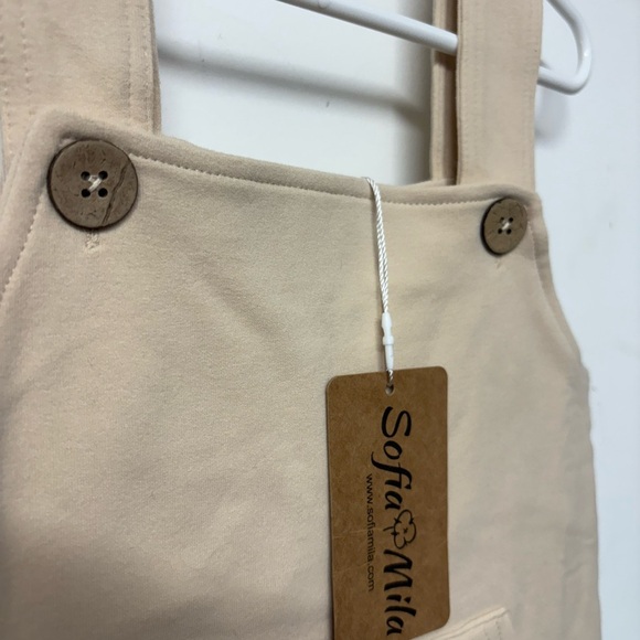 NWT Sofia Mila Organic Cotton Kids Rompers 4T - Cream and Rust - Picture 5 of 12